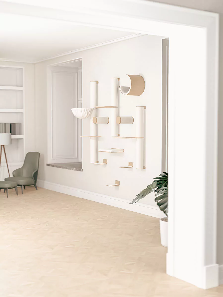 Kattenplanken – Combiset 1 Rusty Oak - Afbeelding 4