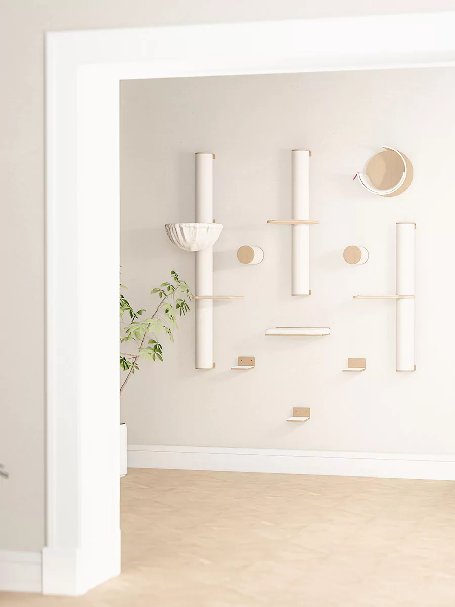 Kattenplanken – Combiset 1 Rusty Oak - Afbeelding 3