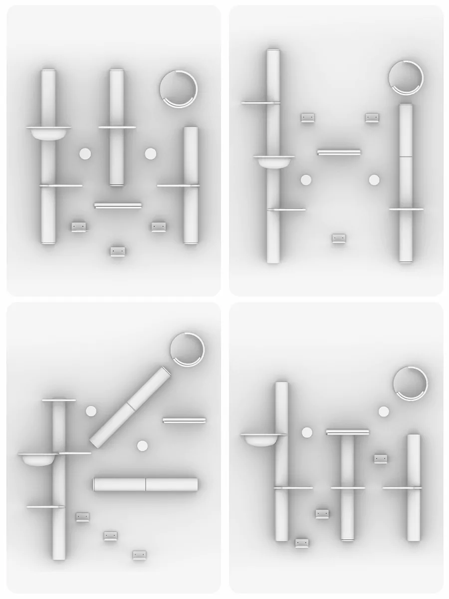 Kattenplanken – Combiset 1 Rusty Oak - Afbeelding 5