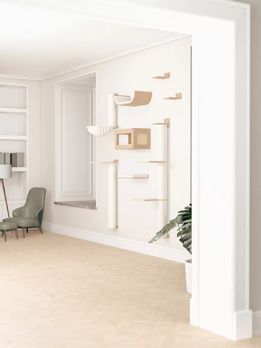 Kattenplanken – Combiset 6 Rusty Oak - Afbeelding 3