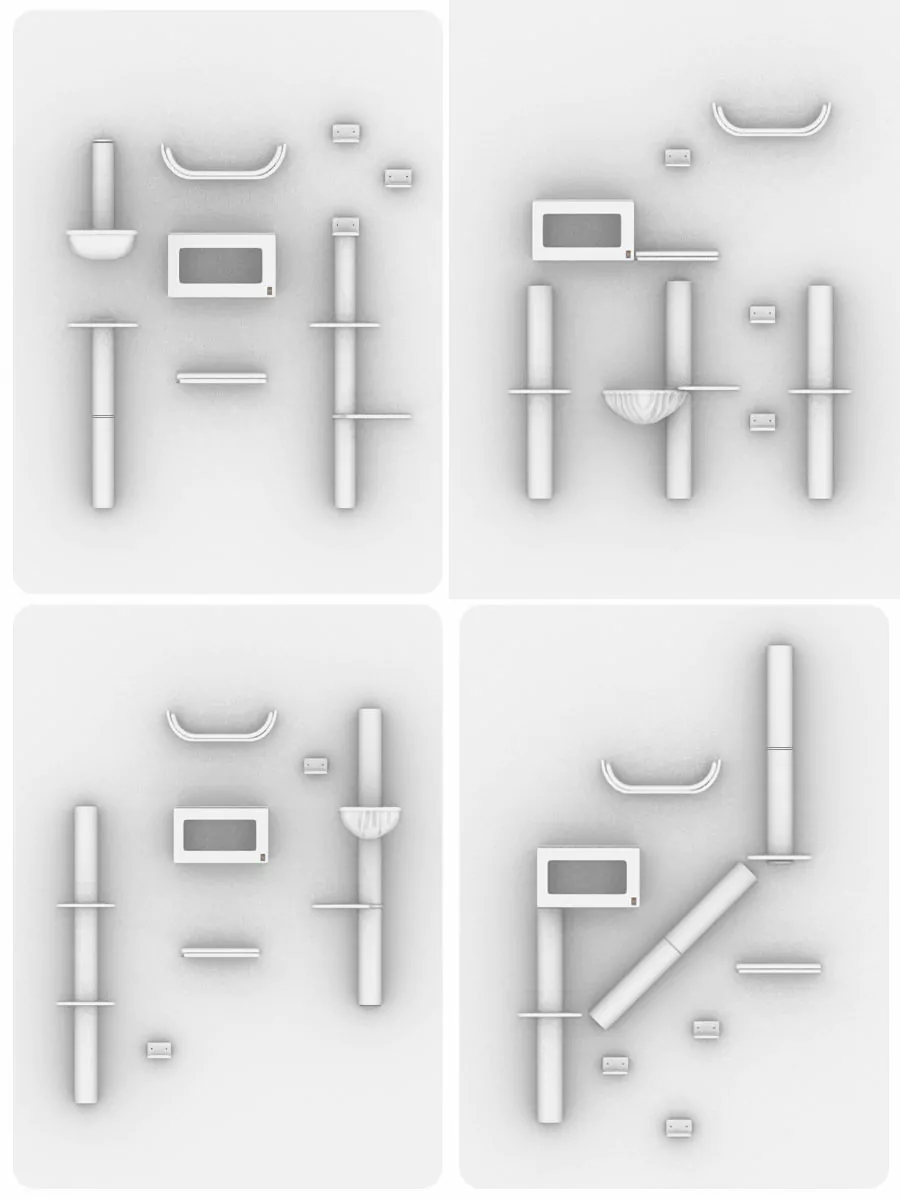 Kattenplanken – Combiset 6 Rusty Oak - Afbeelding 4