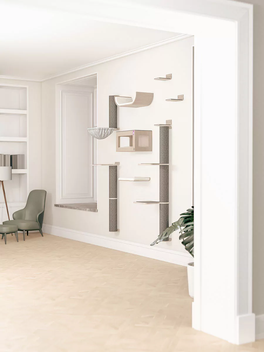 Kattenplanken – Combiset 6 Antiek Grijs - Afbeelding 4