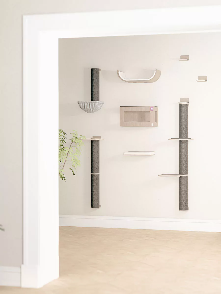 Kattenplanken – Combiset 6 Antiek Grijs - Afbeelding 3