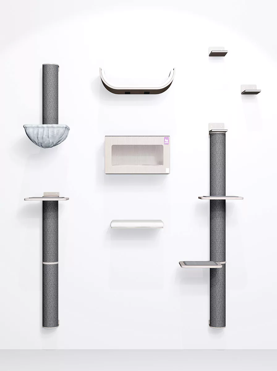 Kattenplanken – Combiset 6 Antiek Grijs