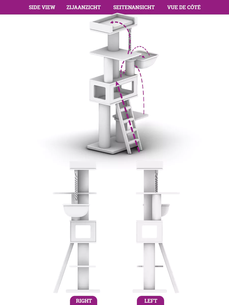 Parklane 175 Crèmekleurige kattenkrabpaal - Afbeelding 9